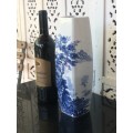 Signed Oriental Vase Hand Painted Under Glaze Blue