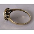 9ct VINTAGE YELLOW GOLD CAMEO RING - 1.37g WEIGHT - SIZE L1/2 - HALLMARKED LONDON