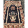 WOW !!! GORGEOUS NICELY WORN ANTIQUE HAND KNOTTED PERSIAN CARPET - 1235 X 1860mm