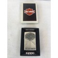 Genuine Zippo Lighter- An American Legend Harley Davidson 2013- In Original Box Like New