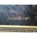 INVESTMENT ART !! JOHAN OLDERT (1912-1984)  HUGE FRAMED OIL ON BOARD - TITLED `NABY GRABOUW - CAPE`