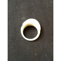 BEAUTIFUL 14ct GOLD INLAID RING - RING IS MADE FROM AN ANIMAL PRODUCT - NOT FOR EXPORT