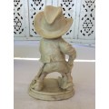 Delightful Carved Resin Boy Cowboy Figurine