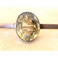 WOW !!! GORGEOUS ANTIQUE 9CT YELLOW GOLD AND CITRINE BROOCH - 3.12g
