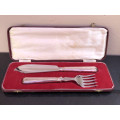 WOW !!! John Turton and Co boxed set of silverplated Fish Servers - in immaculate condition
