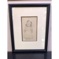 Erich Mayer (1876 - 1960) Framed sketch of a young girl - signed clearly
