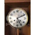 Wow !!! stunning old Mahogany wood cased wall clock with key