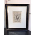 ELEANOR ESMONDE-WHITE (1914 - 2007) RARE FRAMED ETCHING SIGNED IN PENCIL AND NUMBERED 8/25