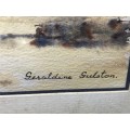 GERALDINE GULSTON (SA 20th CENTURY) FRAMED WATERCOLOUR LANDSCAPE PAINTING `SCOTTBURGH`