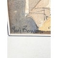 MARI BOWEN (SA 20th CENTURY) STUNNING FRAMED WATERCOLOR PAINTING