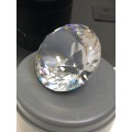 RARE LARGE SWAROVSKI CRYSTAL CHATON PAPER WEIGHT IN AN ORIGINAL BOX - MINT CONDITION