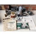 Rare Exakta Varex IIa Ihagee Dresden 35mm Film Camera With Many Extras Including Instruction Manuals
