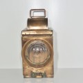 Vintage copper SAR-SAS Railway lantern - No burner inside - Height 38 cm - Light 16,5 x 16,5 cm