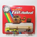 Vintage Yatming Fast Wheel #1384 truck and log trailer in pack