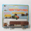 Vintage Yatming Road Tough #1389 truck and gondola trailer in pack