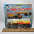 Vintage Yatming Road Tough #1382 Shell tanker and truck in pack