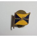 Vintage Good Year button hole badge