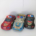 Lot of 3 police friction cars about 1:32 scale 2 x Bmw - Plastic