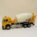 Die-cast and plastic construction cement mixer truck
