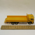 Die-cast and plastic construction truck model
