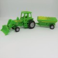 M.Farm plastic toy tractor with corn trailer