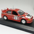 Mitsubishi Lancer Evo VI die-cast rally model car -1999 New Zealand rally -case cracked - scale 1/43