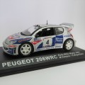Peugeot 206 WRC die-cast rally model car - 2003 Rally Mille Miglia - Scale 1/43