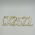 Vintage plastic and aluminum number plate numbers - CX2522