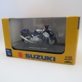 NewRay Suzuki GSX 1300R model motorcycle in case - Scale 1/32