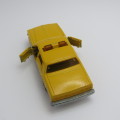 Majorette #240 Chevrolet Impala yellow cab toy car - Scale 1/69 - Opening doors