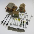 Lot of HO-Scale railway track buildings and lights