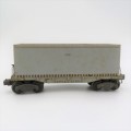 Vintage Lionel #2411 flat car with custom made container - O-Gauge