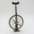 Miniature die-cast mono bike unicycle model