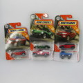 Lot of 5 Hot Wheels toy cars in packs