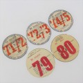 Lot of 5 car license discs 70`s to 80`s