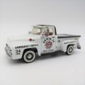 Matchbox YRS06 1955 Ford F100 `Santa Fe Red Crown Emergency service` pickup truck - Fabulous Fifties