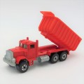 1989 Hot Wheels Peterbilt red dump truck toy car