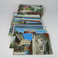 Lot of 100 vintage post cards with stamps - from all over the world