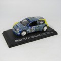 Renault Clio S1600 die-cast rally model car - rear spoiler missing - scale 1/43