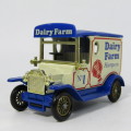 Lledo 1920 Ford Model T van - Dairy Farm Hampers promotional model car in box