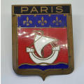 Vintage Paris enameled car grille badge