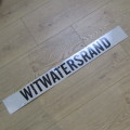 Vintage Witwatersrand metal transport sign - possibly for bus or train - 90 x 10cm