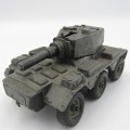 Die-cast combat tank with shooting turret