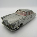 Corgi Toys #238 Jaquar Mark X saloon die-cast model car - tyre missing