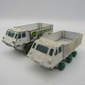 Pair of Matchbox No. 61 Alvis Stalwart BP Exploration truck die-cast toy cars