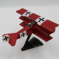 German WW1 Fokker Dr.1 Red Baron die-cast model plain - scale 1/63