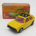 Matchbox Superfast #7 Volkswagen Golf - Yellow - mint boxed