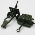 Meccano Dinky Toys 25 pounder gun and trailer - hook broken - missing tyres