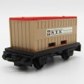 Matchbox #25 Flat car and container train wagon in box ( lid missing )