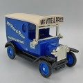 Lledo Ford Motel T Mc. Vitie and Price delivery van model car in box